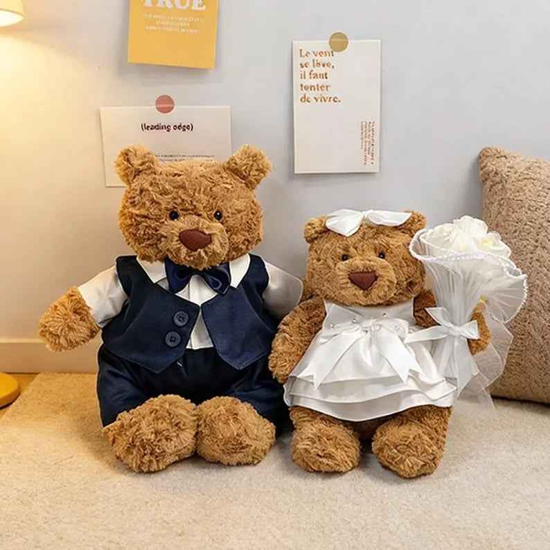 Wedding Dress Outfit for 16in Bartholomew Bear, Vest Bow Tie Set