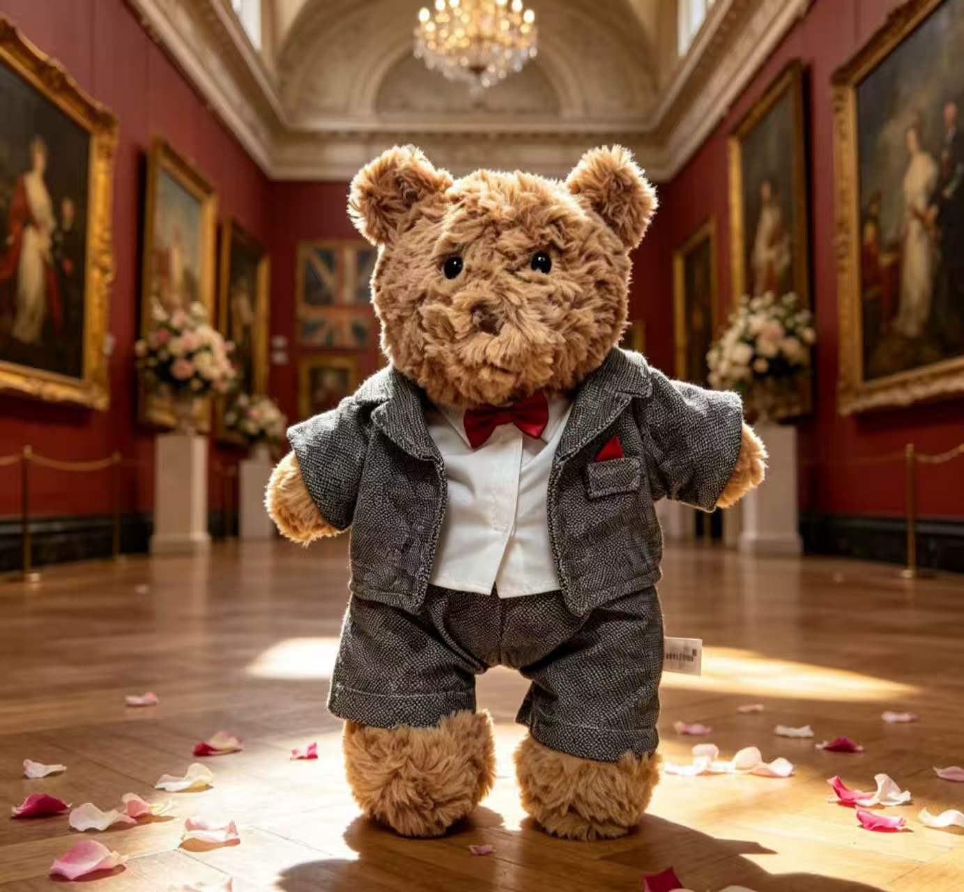 Medium Bartholomew bear clothes outfits- Groom Suit & Bridal Dress