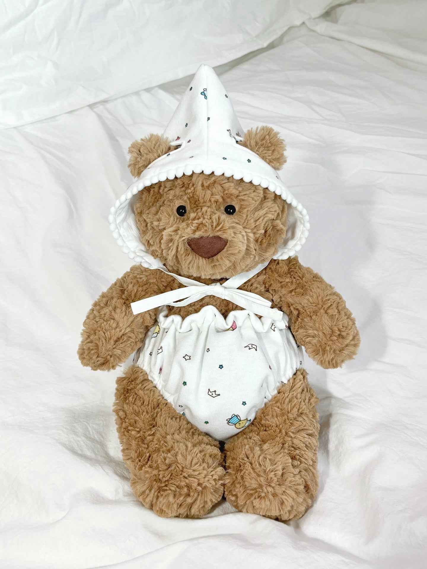 Large Bartholomew bear outfit-Star print romper set