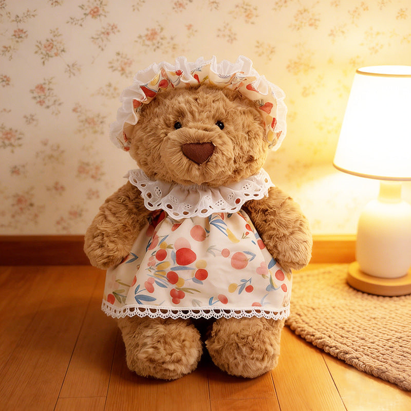 Medium Bartholomew bear outfit- Fruit print dress set