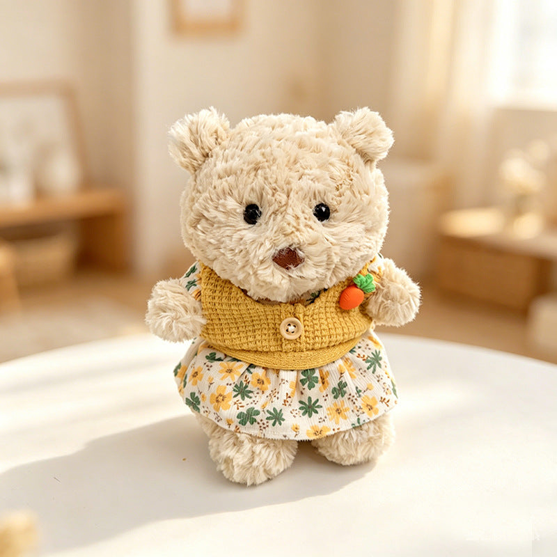 Junior Bartholomew Bear clothes outfits -Lemon/Floral Dress