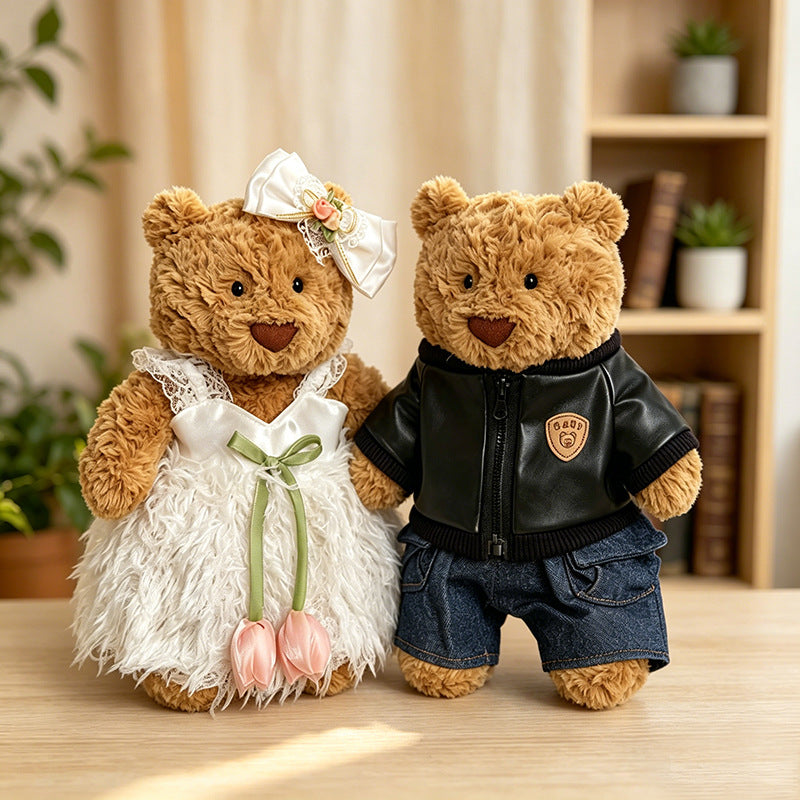 Medium Bartholomew bear clothes outfits- Lace Floral Dress & Headband Set