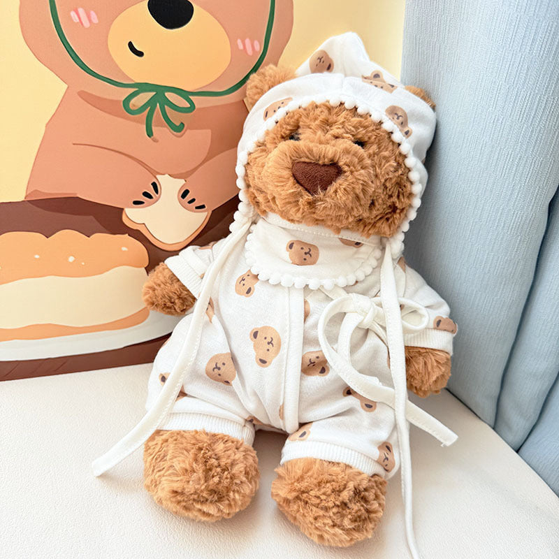 Medium Bartholomew bear outfit- Bear print romper set