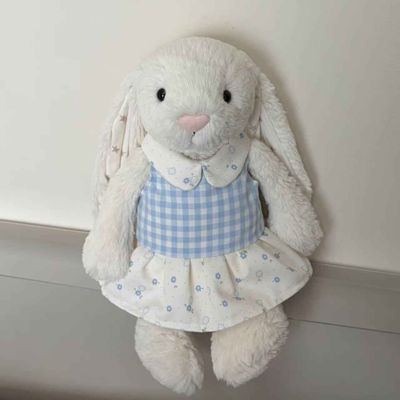 Bartholomew Bear / Bashful Bunny cute clothes outfits -Gingham Floral Dress