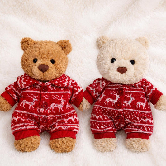 Handmade Bartholomew bearclothes outfits - Christmas red pajamas