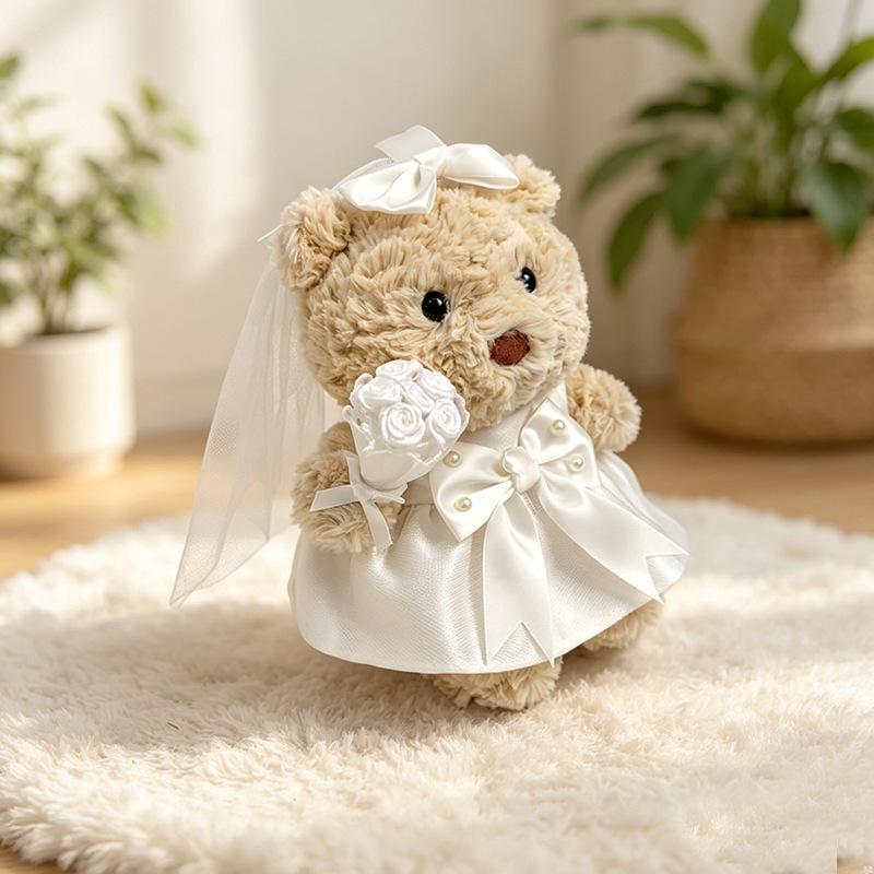 Handmade Junior Bartholomew Bear clothes outfits - Luxury Bridal Wedding Dress