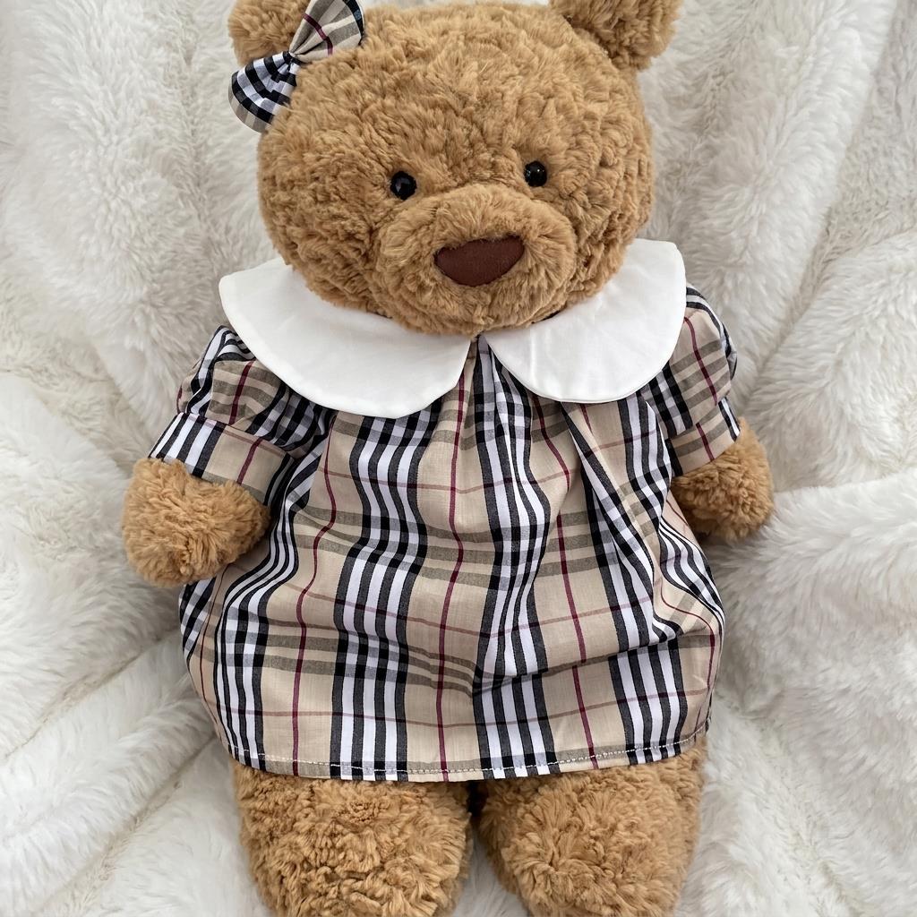 Handmade Bartholomew bear clothes outfits - Plaid Set
