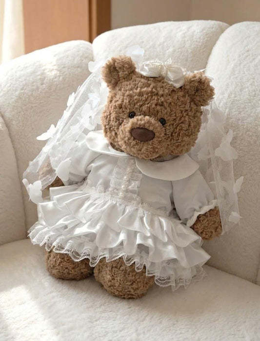 Wedding Dress or Groom Suit for Jellycat Bartholomew Bear, Bride and Groom Gift – photo 2