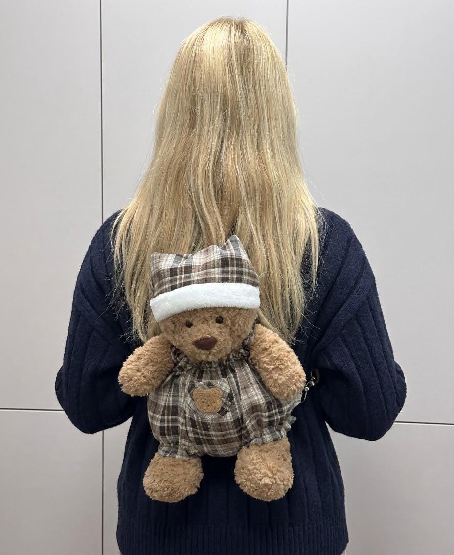 Backpack Outfit for Jellycat Bartholomew Bear, Bunny or Plaid Style – photo 3