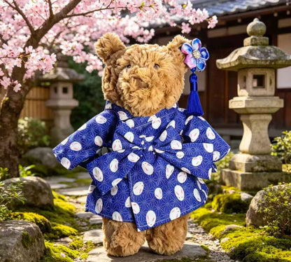 Medium Bartholomew bear clothes outfits- Japanese Kimono Yukata Outfit Set