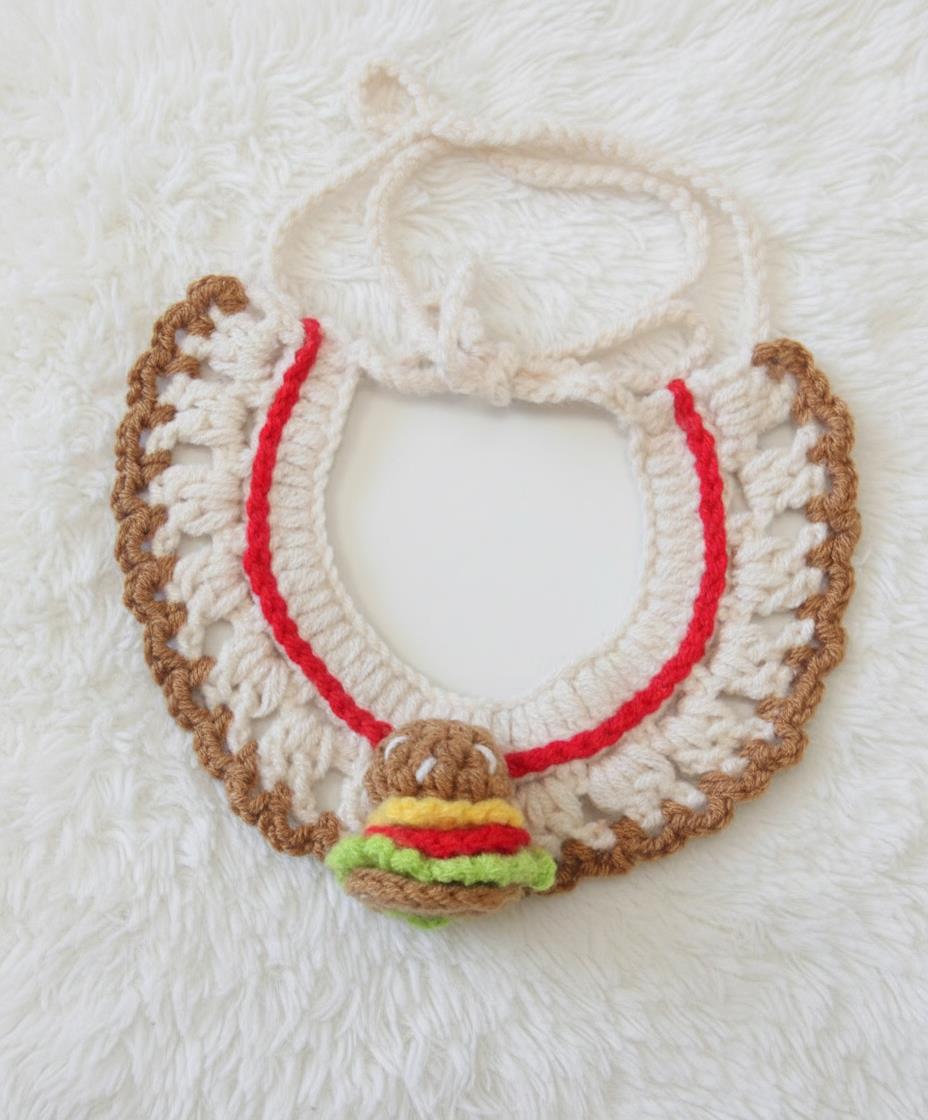 Huge Bartholomew bear outfit-Brown white hamburger bib set