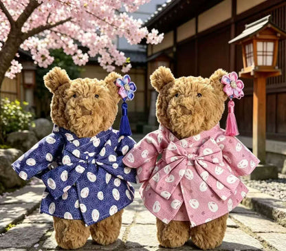 Medium Bartholomew bear clothes outfits- Japanese Kimono Yukata Outfit Set