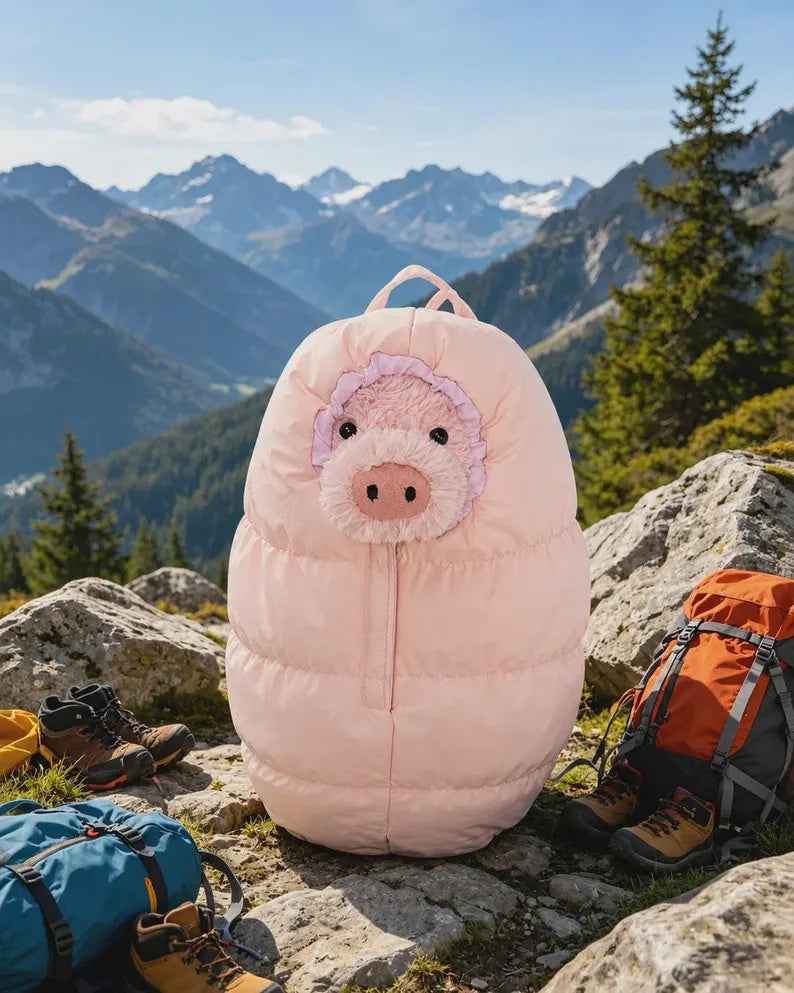 Bartholomew Bear Sleeping Bag – Pink Camping Outdoor Adventure Outfit