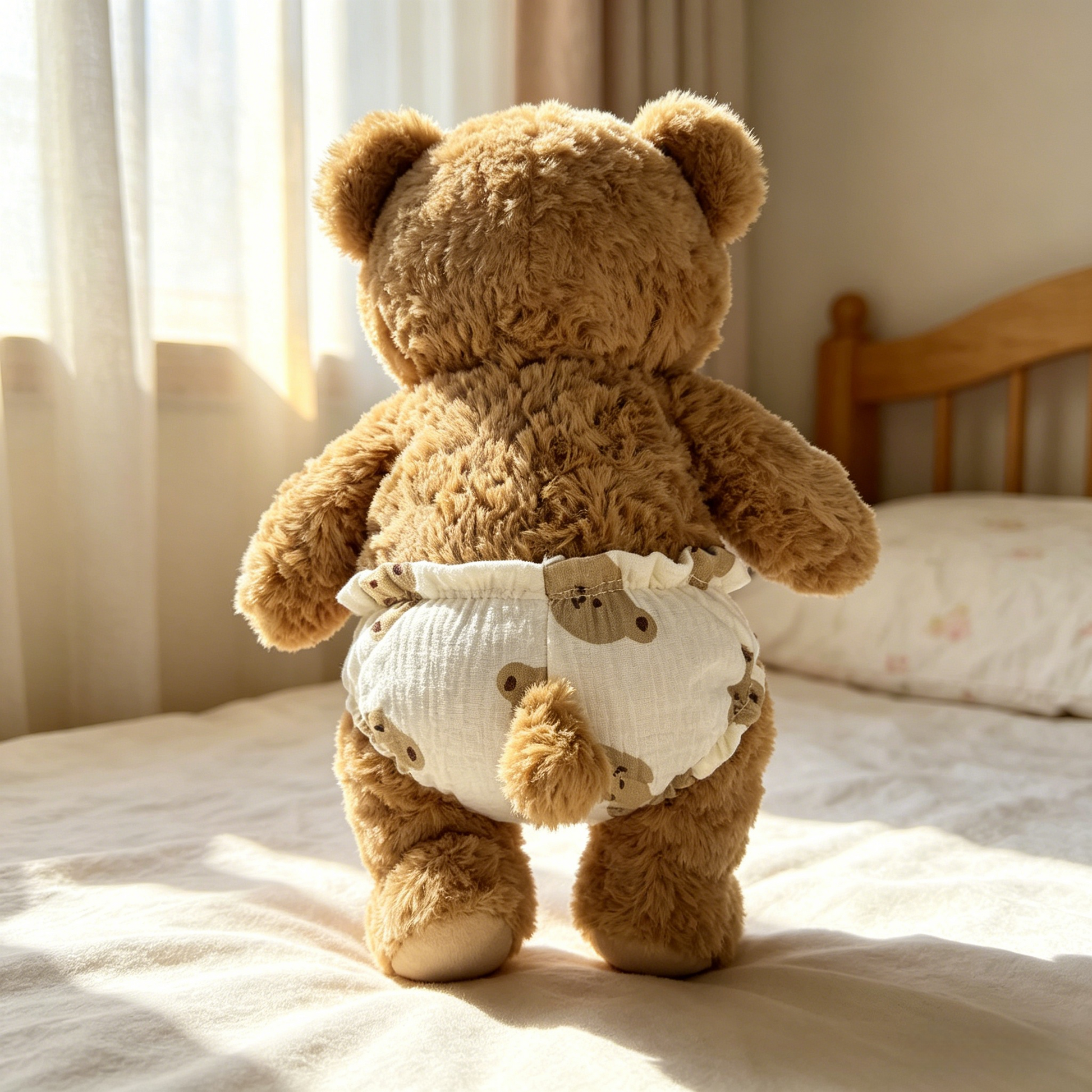 Medium Bartholomew bear clothes outfits-Printed Diaper Outfit Set — image 2 of 2