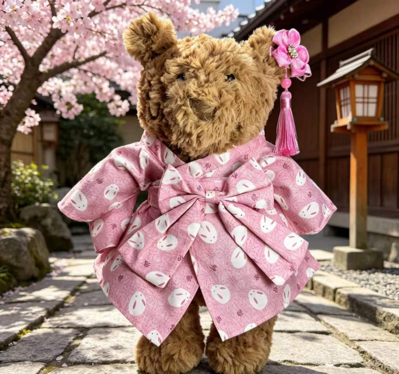 Medium Bartholomew bear clothes outfits- Japanese Kimono Yukata Outfit Set