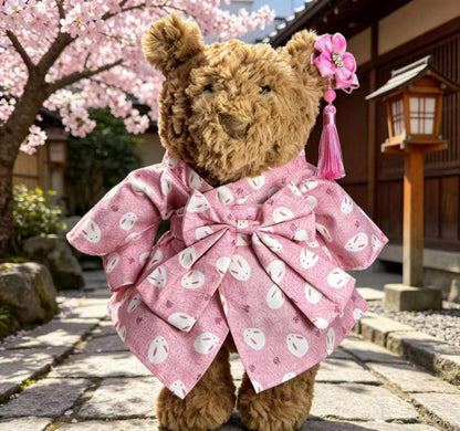 Medium Bartholomew bear clothes outfits- Japanese Kimono Yukata Outfit Set