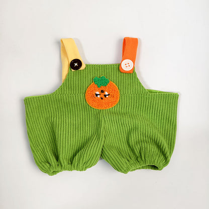 Medium Bartholomew bear outfit-Green persimmon overalls set