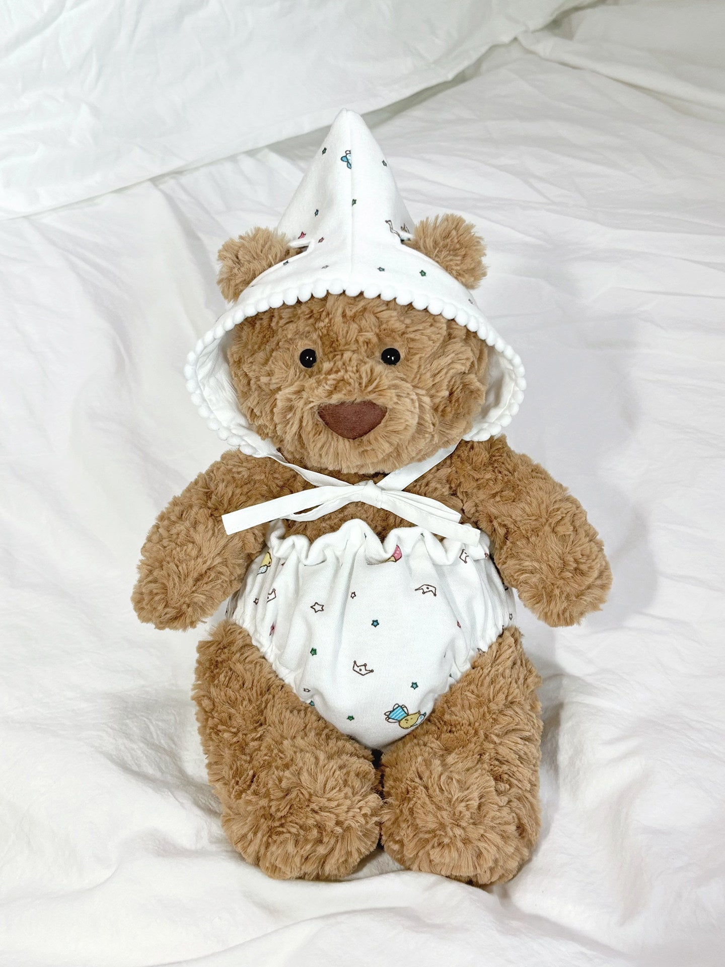 Large Bartholomew bear outfit-Star print romper set