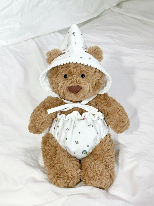 Large Bartholomew bear outfit-Star print romper set