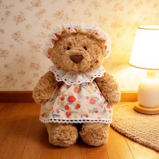 Medium Bartholomew bear outfit- Fruit print dress set
