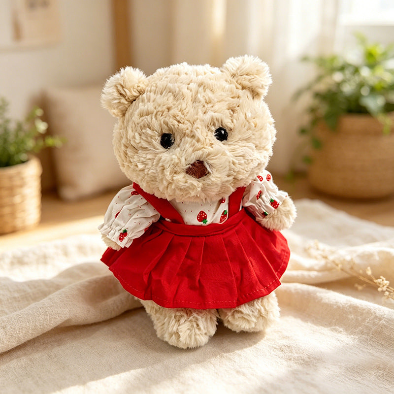 Junior Bartholomew Bear clothes outfits -Red Polka Dot Dress