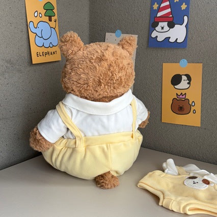 Bartholomew bear cute clothes outfits -Yellow Duckling Overalls Set — image 2 of 2