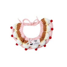 Large Bartholomew bear outfit-Pink cream cupcake bib set