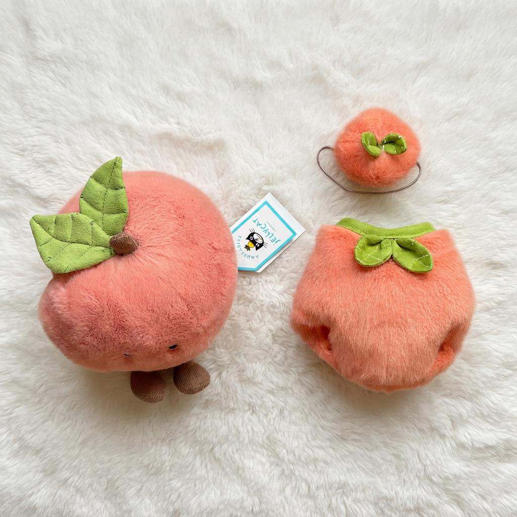 Handmade Peach Outfit for Bartholomew Bear and Bashful Bunny Plush Toys