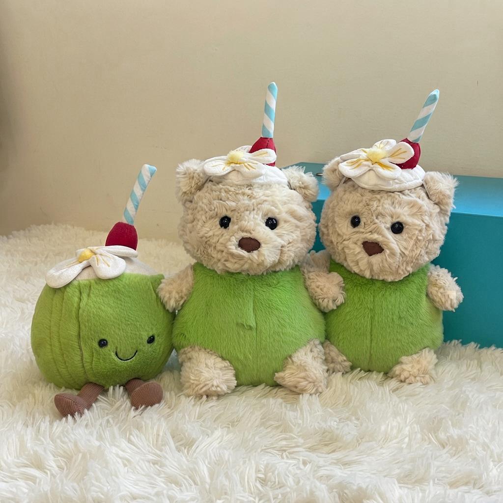 Handmade Bartholomew Bear, Bashful Bunny Plush Outfits  Summer Coconut Style