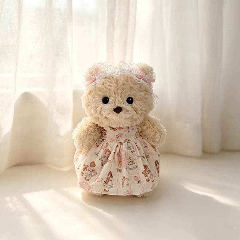 Handmade Junior  Bartholomew Bear, Bashful Bunny Plush Outfits -Tea Dress