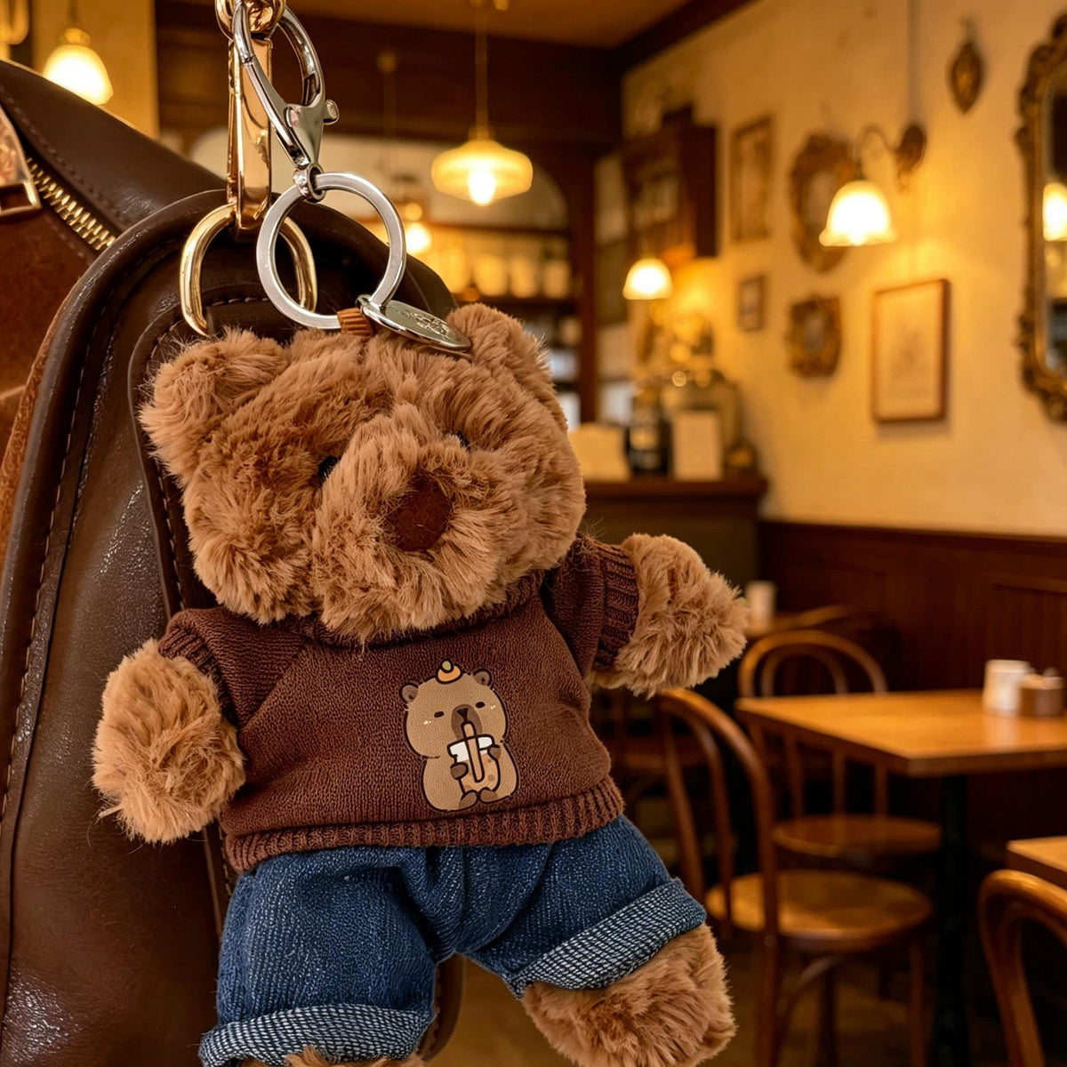 Bartholomew Bear Bag Charm clothes outfits