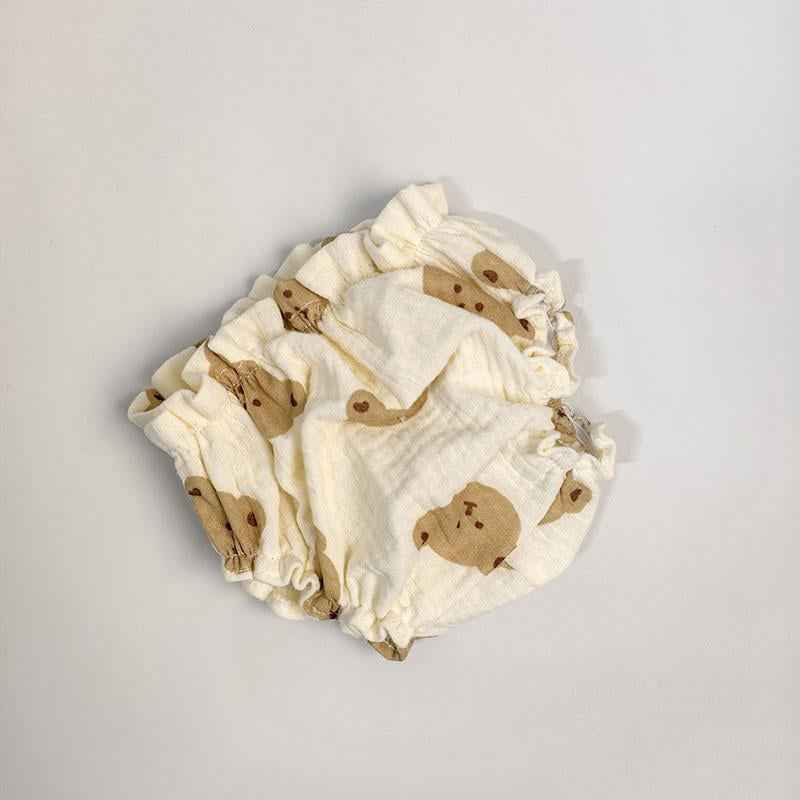 Handmade Plush Bear Print Bloomers - Pajama Diaper Cover Outfits Fits 6-10 Inch Stuffed Animals