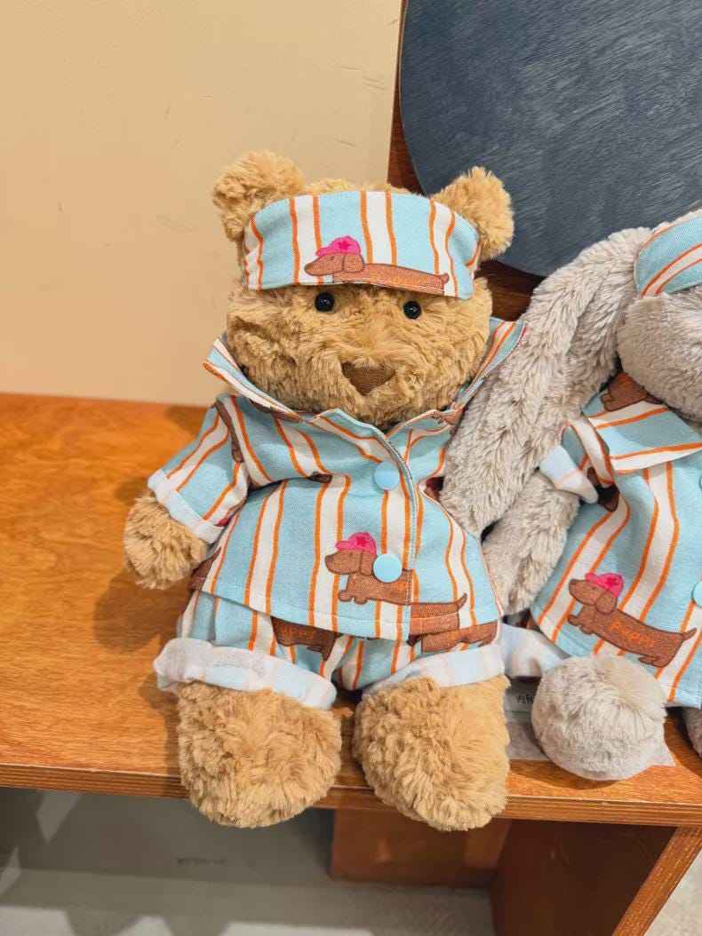 Bartholomew Bear Bashful Bunny Outfits   Pajamas for Plush Toys
