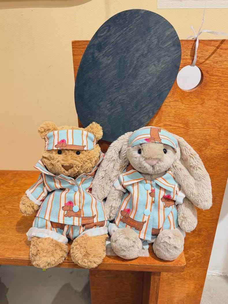 Bartholomew Bear Bashful Bunny Outfits   Pajamas for Plush Toys