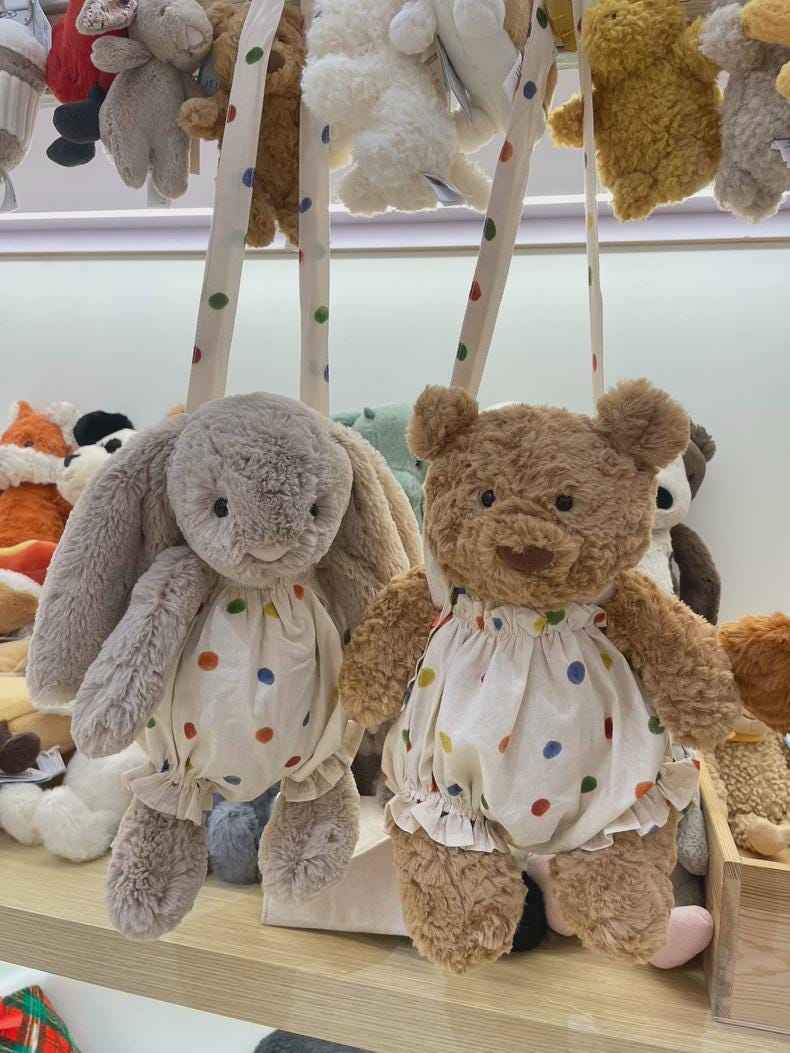 Polka Dot Romper Outfit for 6-inch Plush (Bunny, Bear)