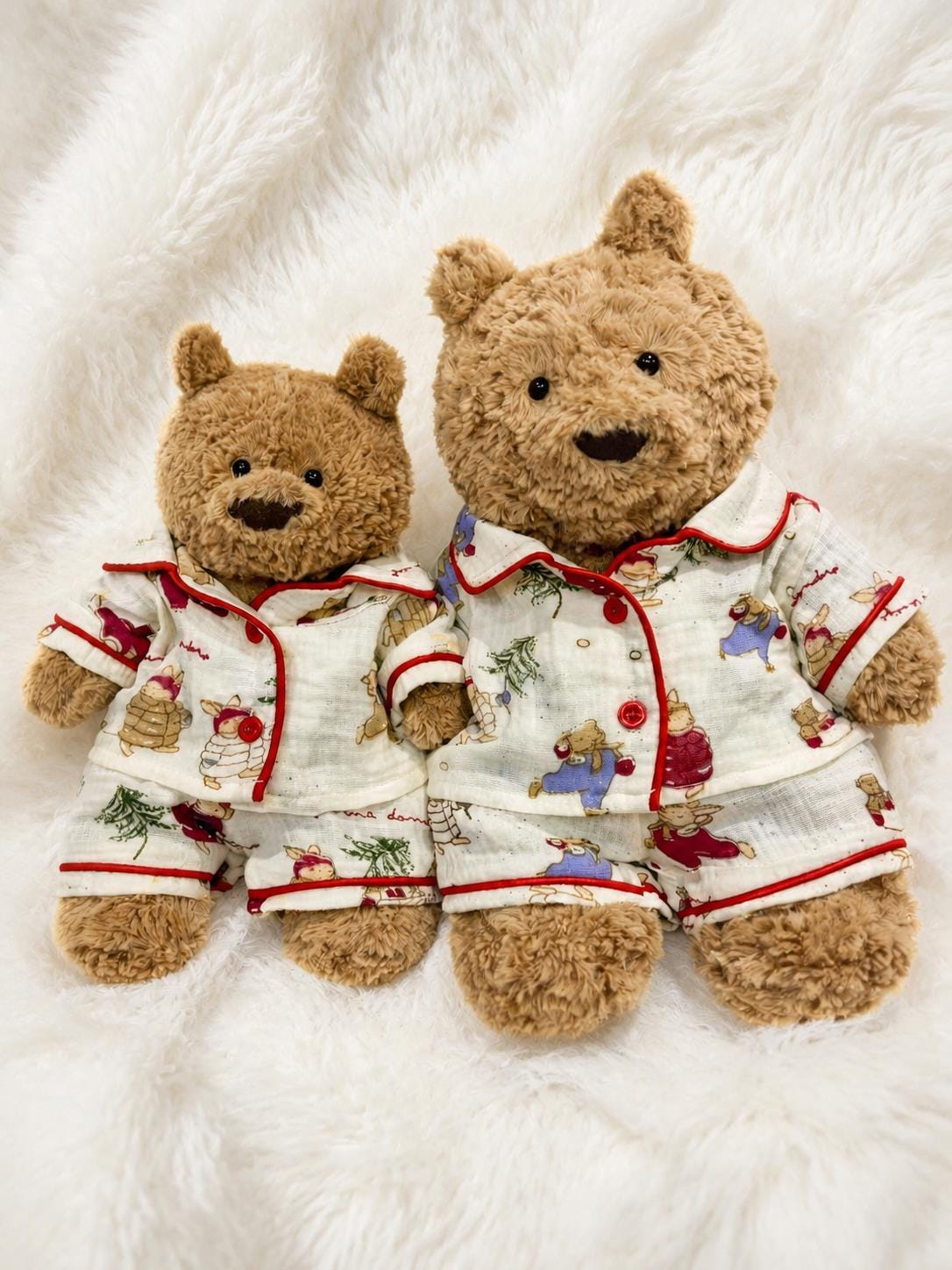 Handmade Christmas Tree Pajamas Outfit for Bartholomew Bear Clothes Plush Sleepwear Nightwear