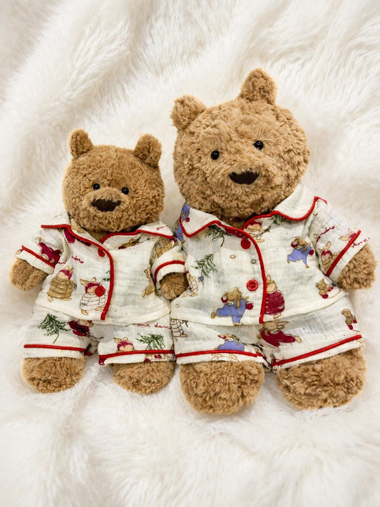 Christmas Tree Pajamas for Jellycat Bartholomew Bear, Plush Sleepwear