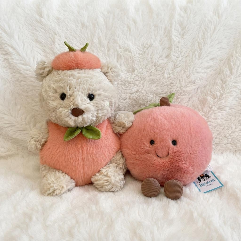 Handmade Peach Outfit for Bartholomew Bear and Bashful Bunny Plush Toys