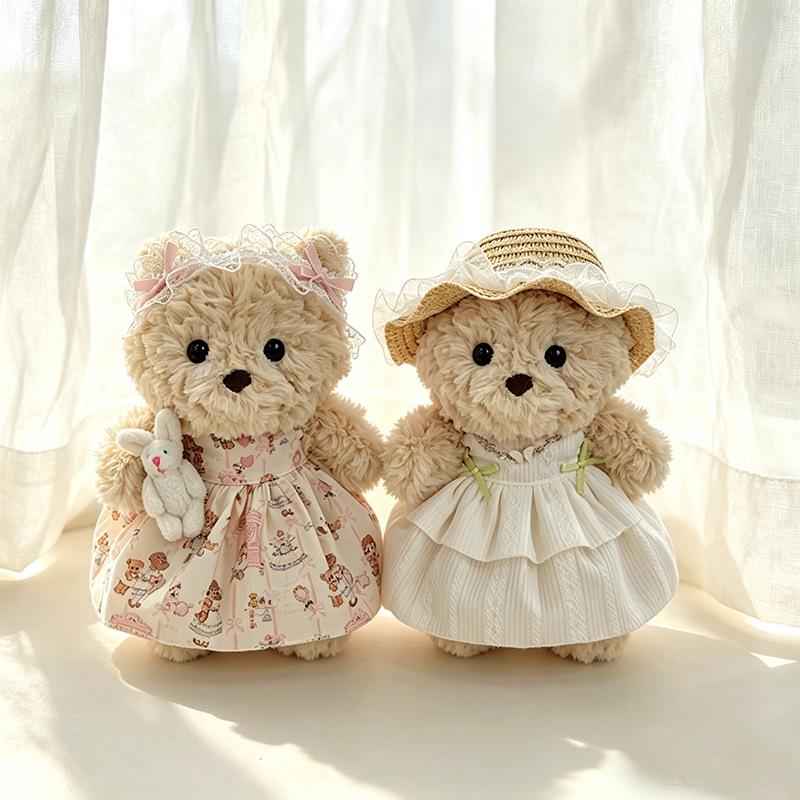 Handmade Junior  Bartholomew Bear, Bashful Bunny Plush Outfits -Tea Dress