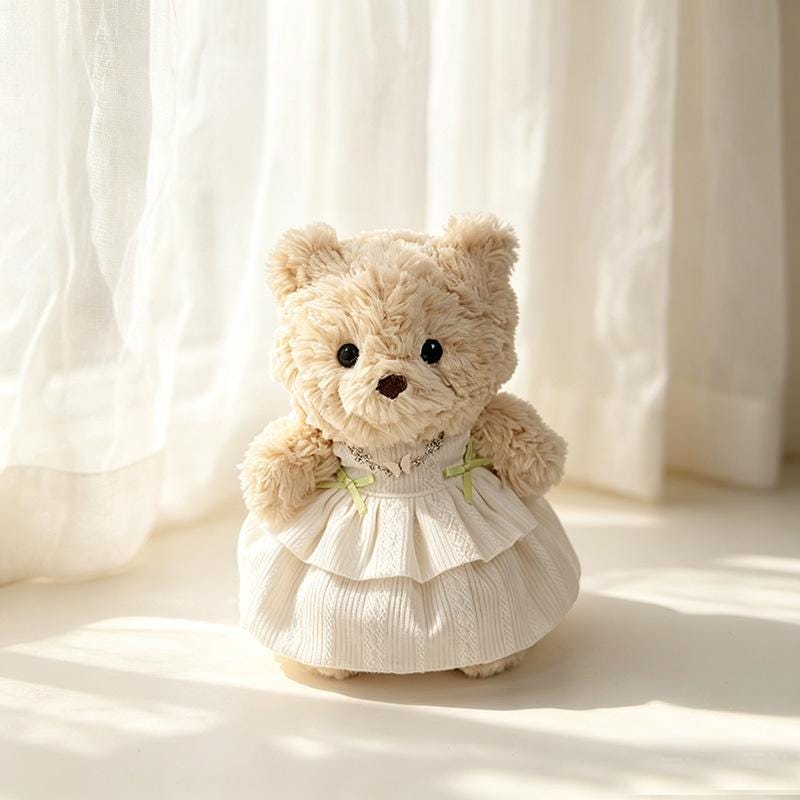 Handmade Junior  Bartholomew Bear, Bashful Bunny Plush Outfits -Tea Dress