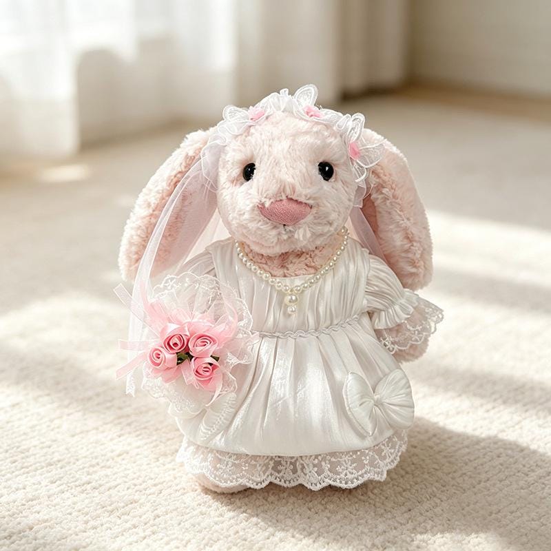 Bashful Bunny Wedding Outfits  Formal Plush Clothing for 10-14 Inch Toys