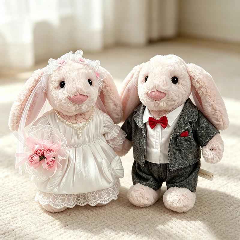 Bashful Bunny Wedding Outfits  Formal Plush Clothing for 10-14 Inch Toys
