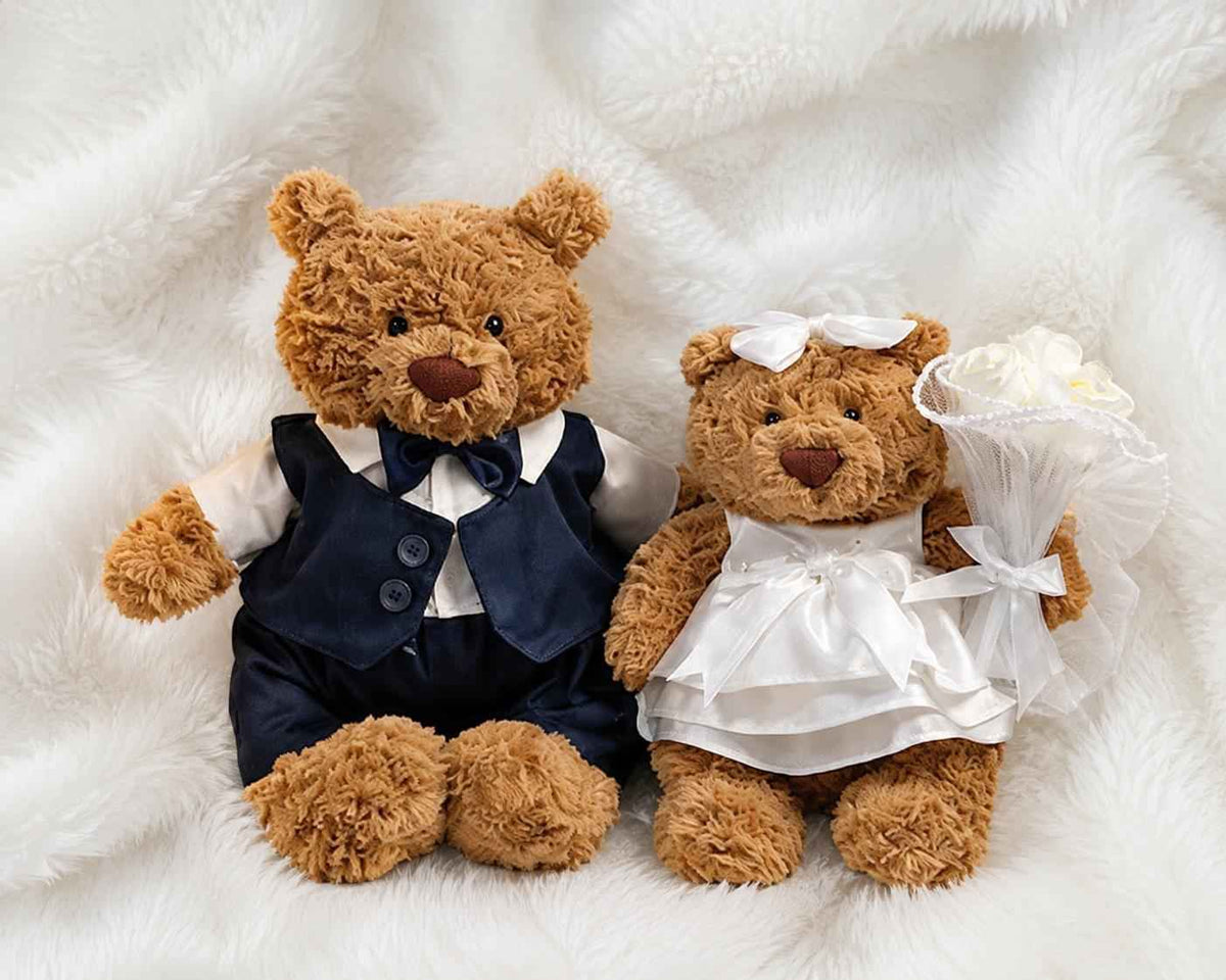 Wedding Dress Outfit for 16in Bartholomew Bear, Vest Bow Tie Set