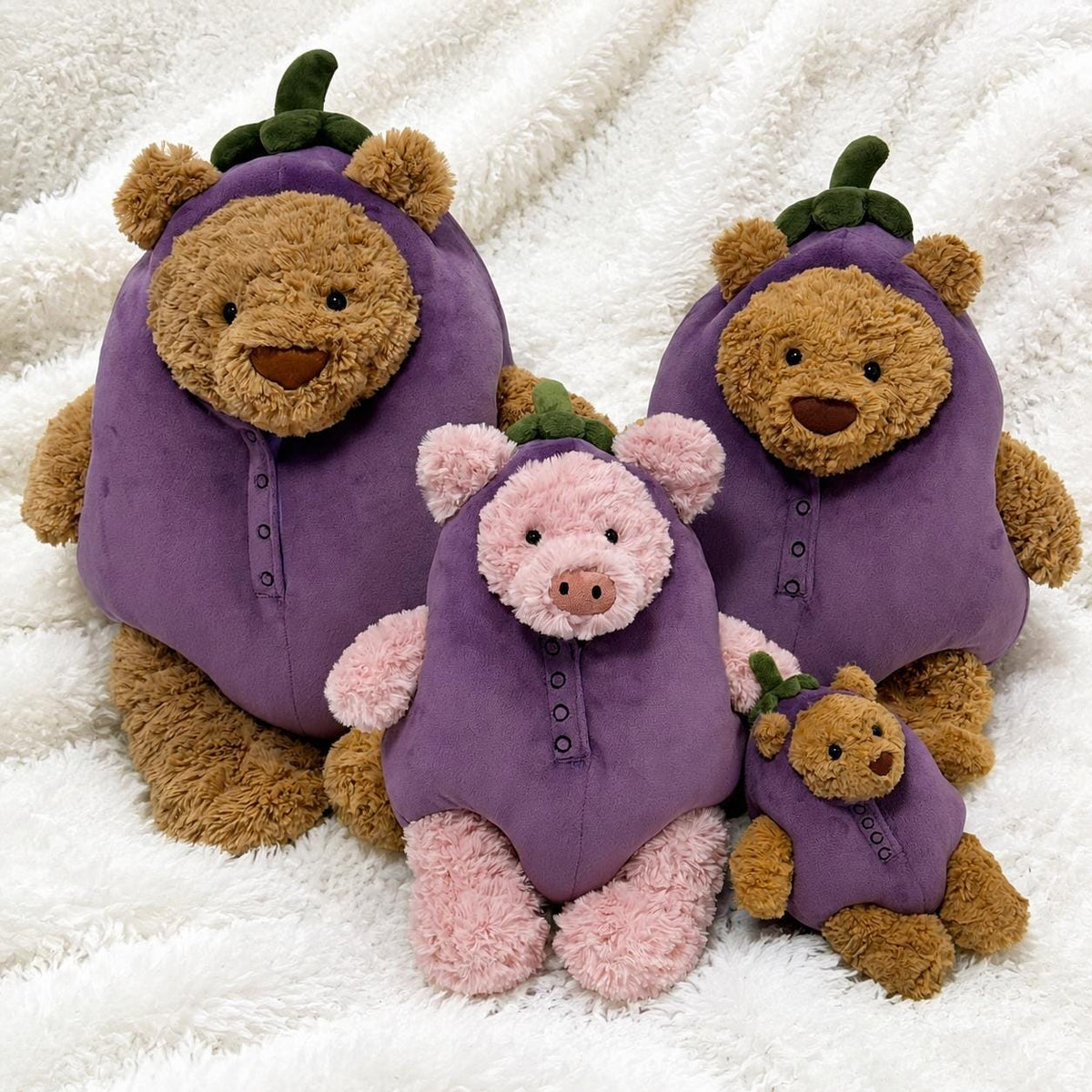 Bartholomew Bear Eggplant Outfit  Plush Toy Clothing Accessory