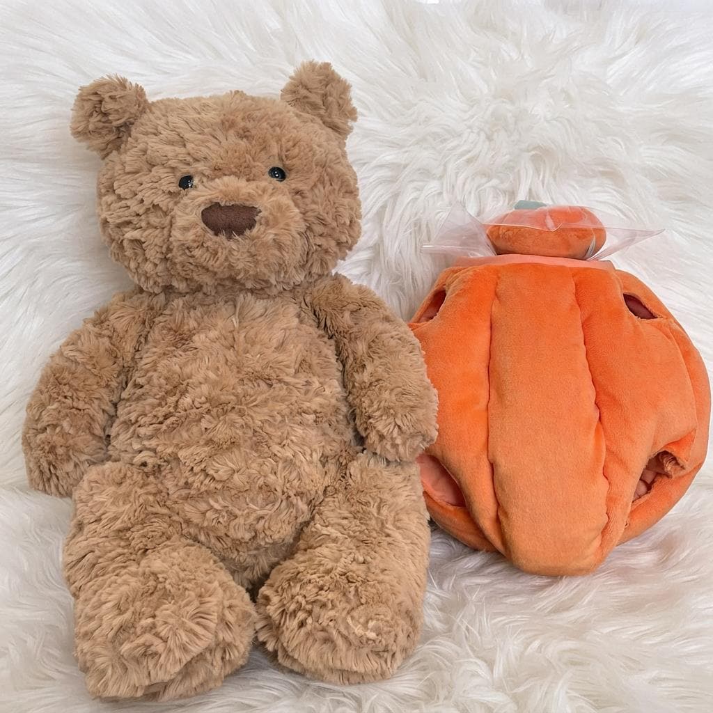 Handmade Bartholomew Bear Halloween Outfit  Pumpkin Suit  for Plush Clothes