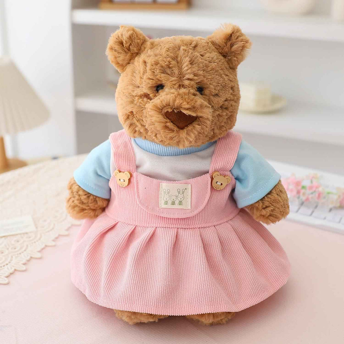 Handmade Bartholomew Bear Corduroy Overalls Outfit,  Teddy Bear Clothes, Plush Doll Dungarees Set, Fits  Medium Large