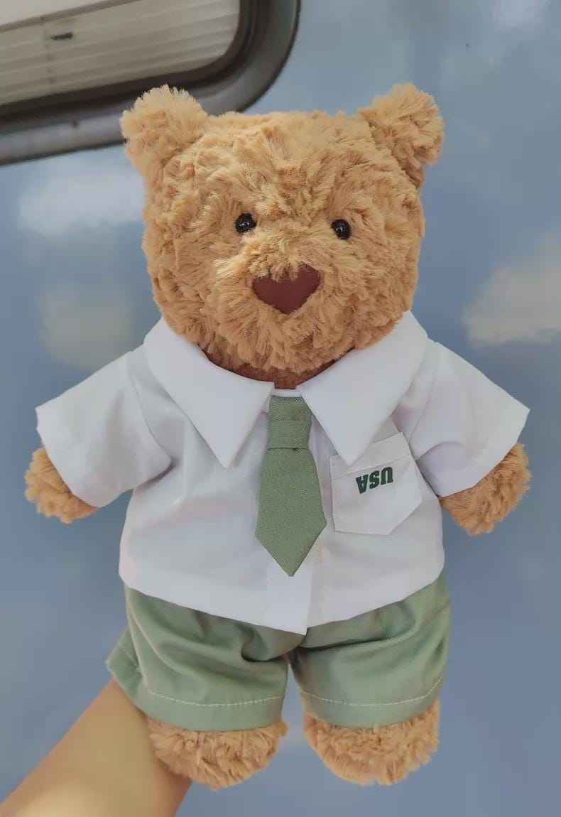 Custom Bartholomew Bear Outfits: Handmade Plush Clothing for Various Sizes