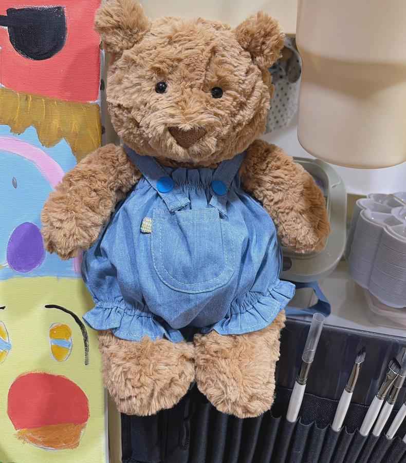 Handmade Bartholomew bear cute clothes outfits-Teddy Bear Overalls