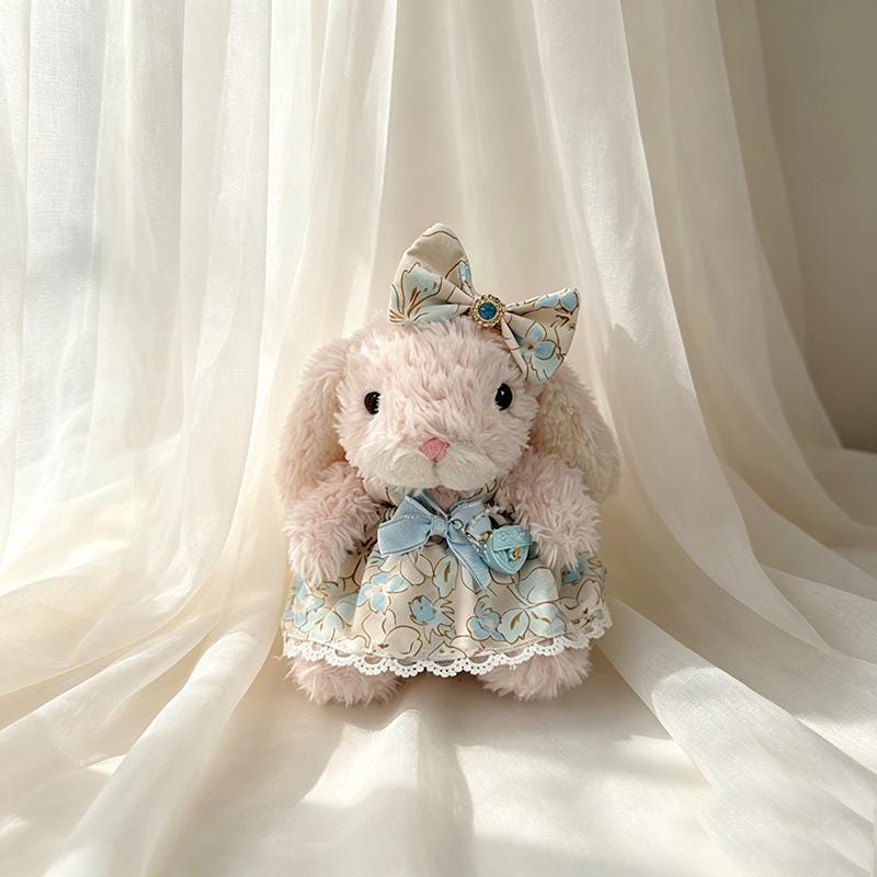 Handmade Yummy  Bunny Plush Outfits -Tea Dress