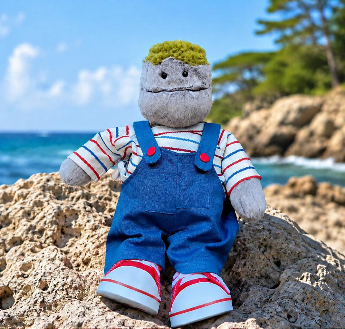 Handmade Bartholomew Bear Dungaree Set, Teddy Bear Overalls, Plush Toy Outfit